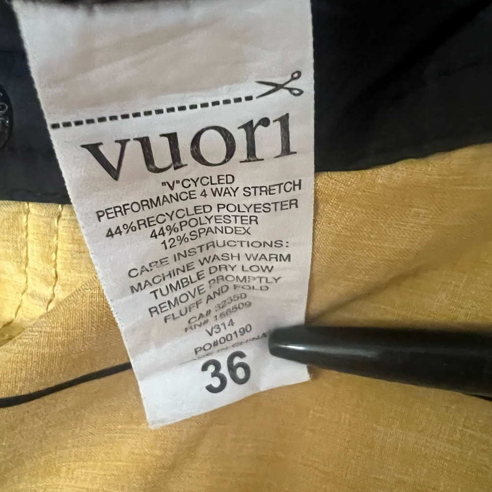 Vuori Men's Mustard Striped Board Shorts - Picture 3 of 6